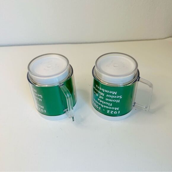 Moosehaven VTG 60 Year service Set Of 2 Plastic Stacking Thermal Mugs 10 Oz. - Picture 6 of 7